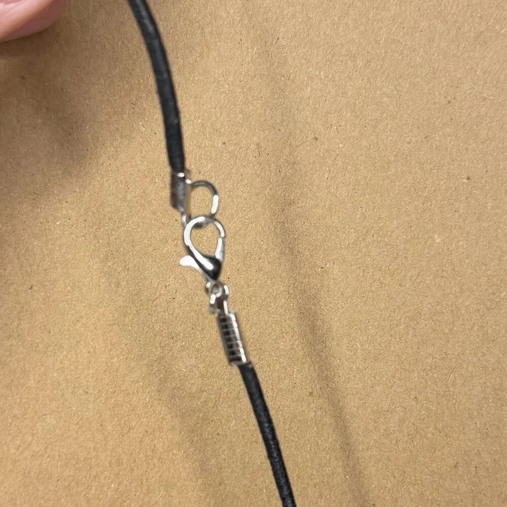 Cooper wire wrap star necklace leather cord